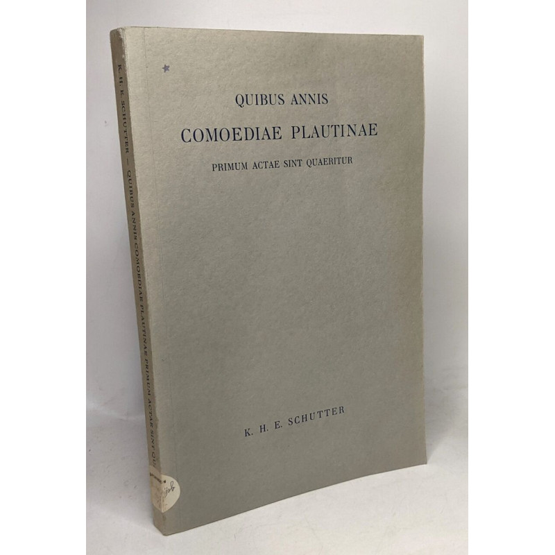 Quibus annis comoediae plautinae primum actae sint quaeritur