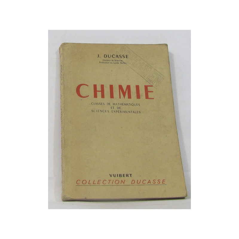 Chimie classes de mathématiques et de sciences expérimentales