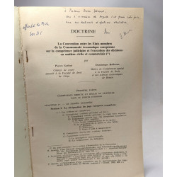 La Convention entre les Etats membres de la Communauté économique...