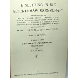 Einleitung in die altertumswissenschaft II. Band 1. Heft...