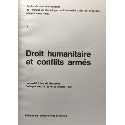 Droit humanitaire et conflits armés 7 - colloque des 28 29 et 30...