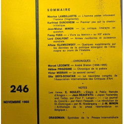 Synthèses - revue internationale novembre 1966 n°246