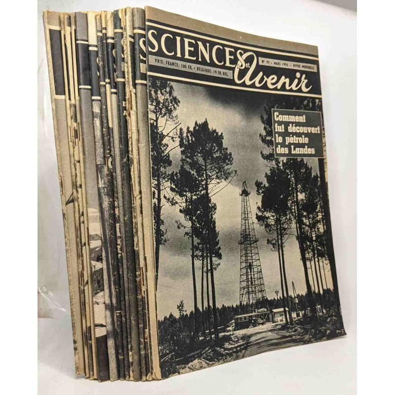 16 numéros de Sciences et Avenir entre 1949 et 1955:...