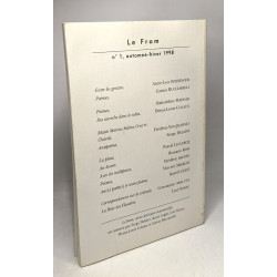 Le fram revue semestrielle de littérature n°1 automne-hiver 1998