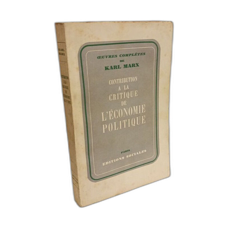 Contribution à la critique de l'économie politique