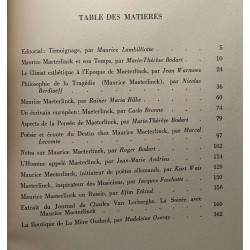 Synthèses n°195 Aout 1962 - Maurice Maeterlinck