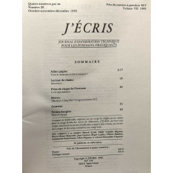 J'écris - journal d'information technique - Volume V n°18 19...
