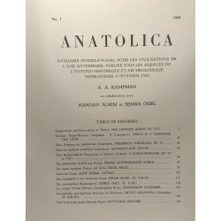 Anatolica - Annuaire international pour les civilisations de...