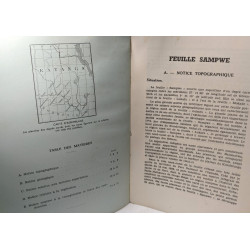 Publications relatives à la Carte du Katanga - feuille Sampwe...