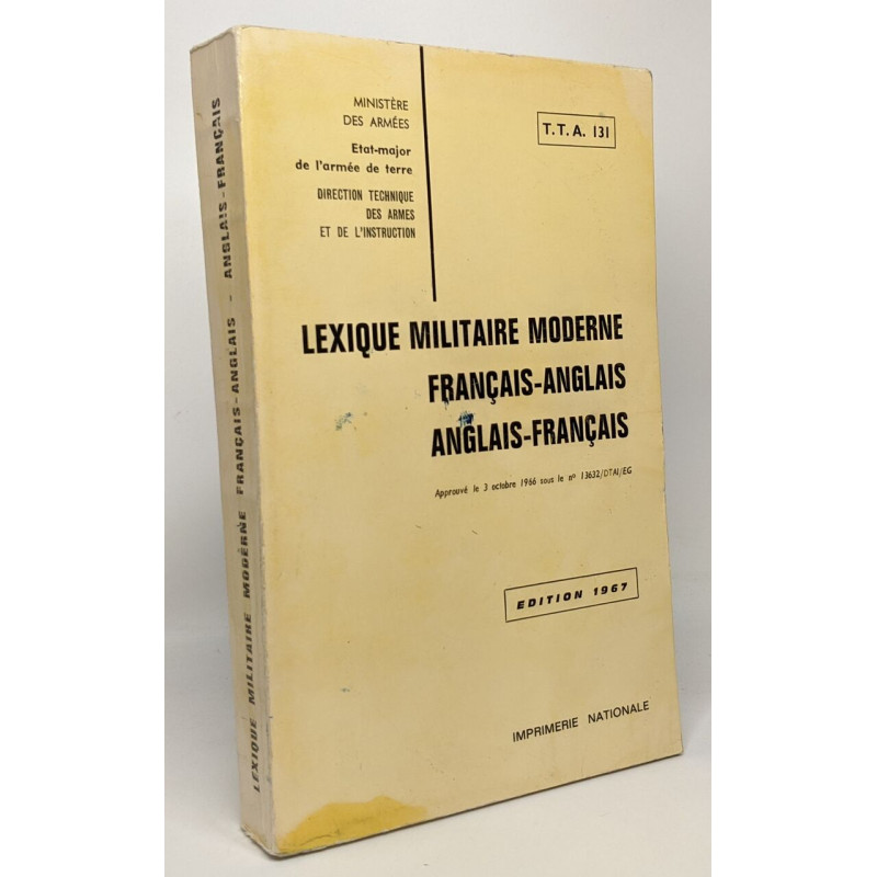 Lexique militaire moderne français-anglais anglais-français...