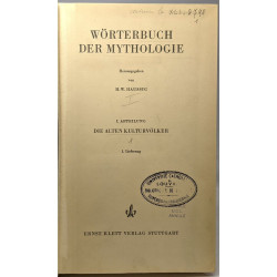 Wörterbuch der mythologie - TOME 1 Abteilung die alten...