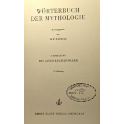 Wörterbuch der mythologie - TOME 1 Abteilung die alten...