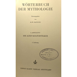 Wörterbuch der mythologie - TOME 1 Abteilung die alten...