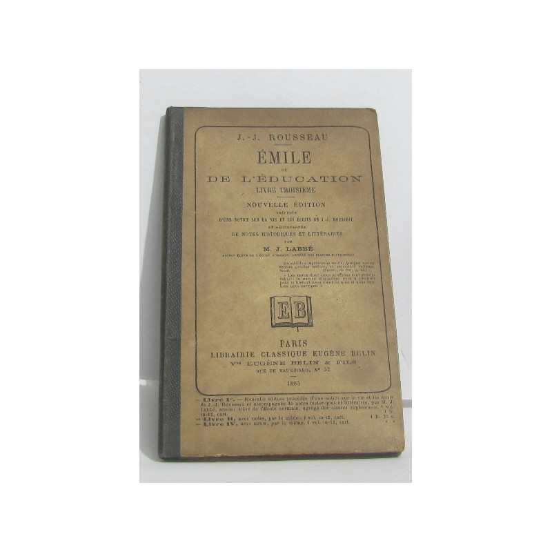 Émile ou de l'éducation livre troisième