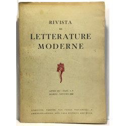 Rivista di letterature moderne - anno III fasc. 1-2 marzo giugno 1948