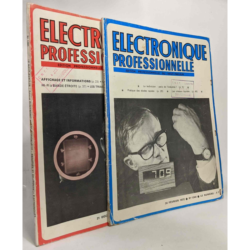 2 numéros de Electronique professionnelle: 24 février 1972 n°1344...