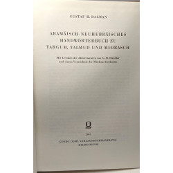 Aramaïsch-Neuhebräisches handwörterbuch zu Targum Talmud und Midrasch