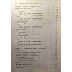 L'examen des opérations de l'intelligence - psychopathologie de...