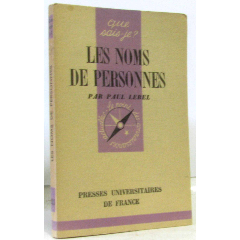 Les noms de personnes