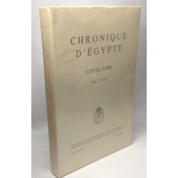 Chronique d'Egypte - LXVIII - 1993 fascicules 135 -136