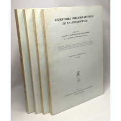 Répertoire bibliographique de la philosophie - 24 volumes - années...