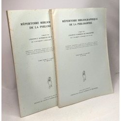 Répertoire bibliographique de la philosophie - 24 volumes - années...