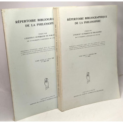 Répertoire bibliographique de la philosophie - 24 volumes - années...