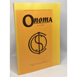Onoma vol.38 (2003) - journal of the international council of...
