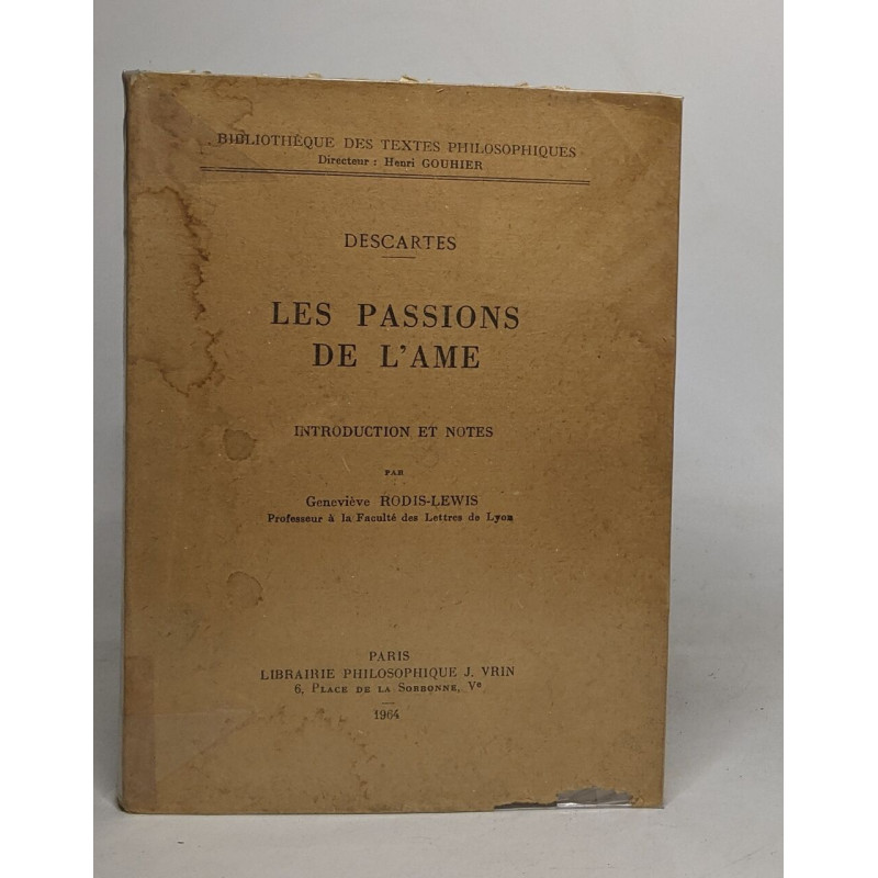 Les passions de l'ame