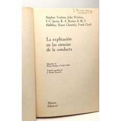 La explicación en las ciencias de la conducta