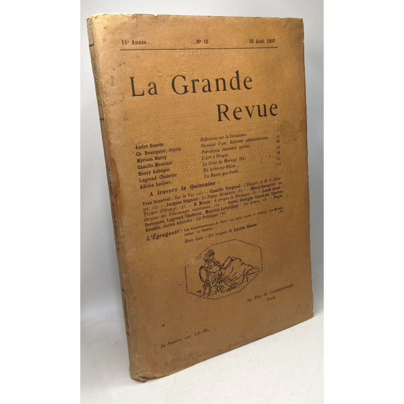 La Grande Revue - 11e année n°16 25 Août 1907
