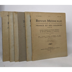 Lot de 6 numéros de "Revue médicale de France et des colonies": 4e...