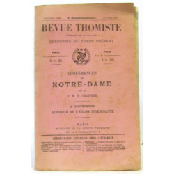 Revue thomiste conférences de Notre-Dame par le T.R.P. Ollivier