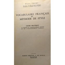 Vocabulaire français et méthode de style - cours pratique à...