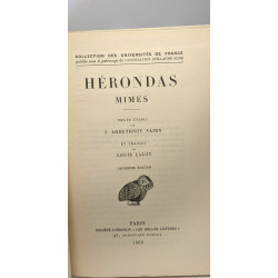 Hérondas - Mimes - 2e éd. - collection des universités de France