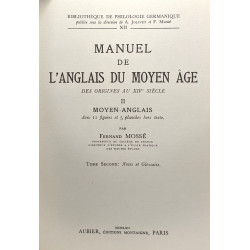 Manuel de l'anglais du Moyen Age des origines au XIVe siècle - II...