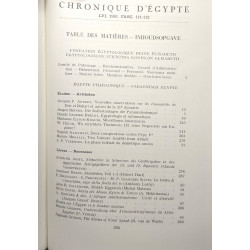 Chronique d'Egypte - années 1981 à 1985 - tomes 56 à 60 -