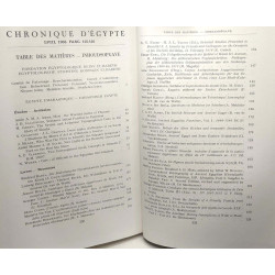 Chronique d'Egypte - années 1981 à 1985 - tomes 56 à 60 -