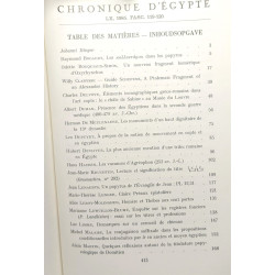 Chronique d'Egypte - années 1981 à 1985 - tomes 56 à 60 -