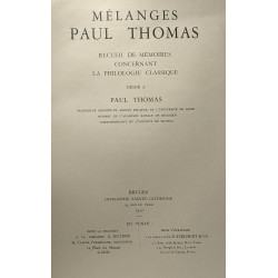 Mélanges Paul Thomas - recueil de mémoires concernant la...