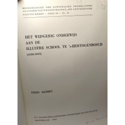 Het wijsgerig onderwijs aan de illustre school te 's-hertogenbosch...