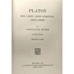 Platon sein leben seine schriften seine lehre - Erster BAND
