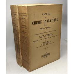Manuel de Chimie Analytique TOME I Analyse Qualitative + TOME II:...