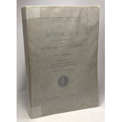Syntactica - studien und beiträge zur historischen syntax des...