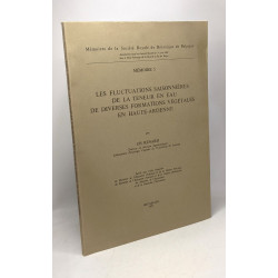 Les fluctuations saisonnières de la teneur en eau de diverses...