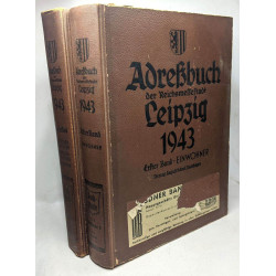 Adressbuch der reichsmessestadt Leipzig 1943 Erster Band + Zweiter...