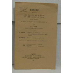 Thèses présentées à la faculté des sciences de l'université de paris