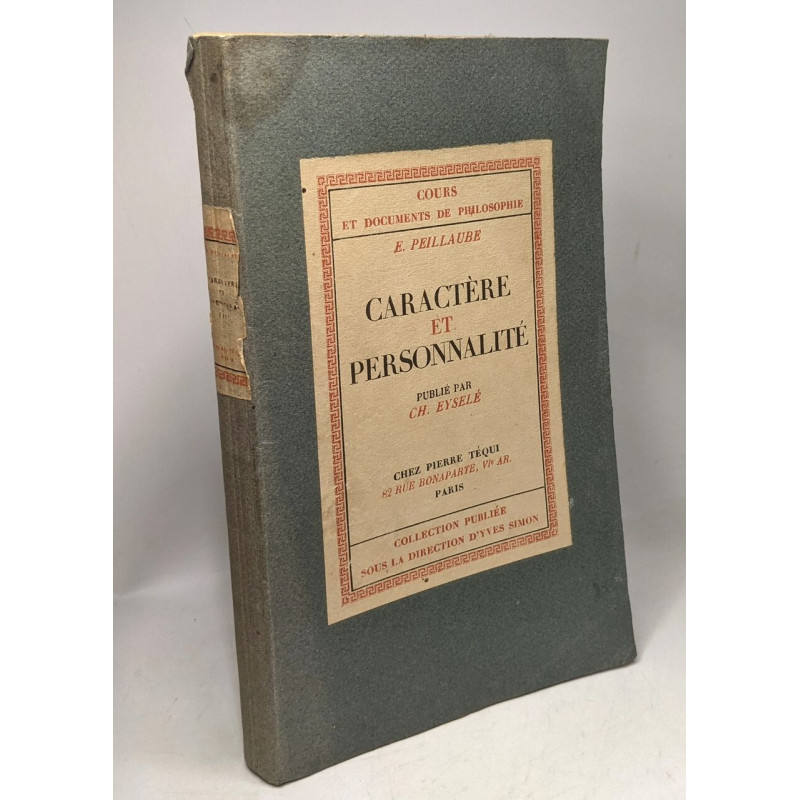 Caractère et personnalité / Cours et documents de philosophie