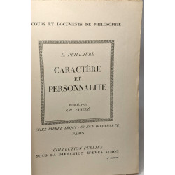 Caractère et personnalité / Cours et documents de philosophie
