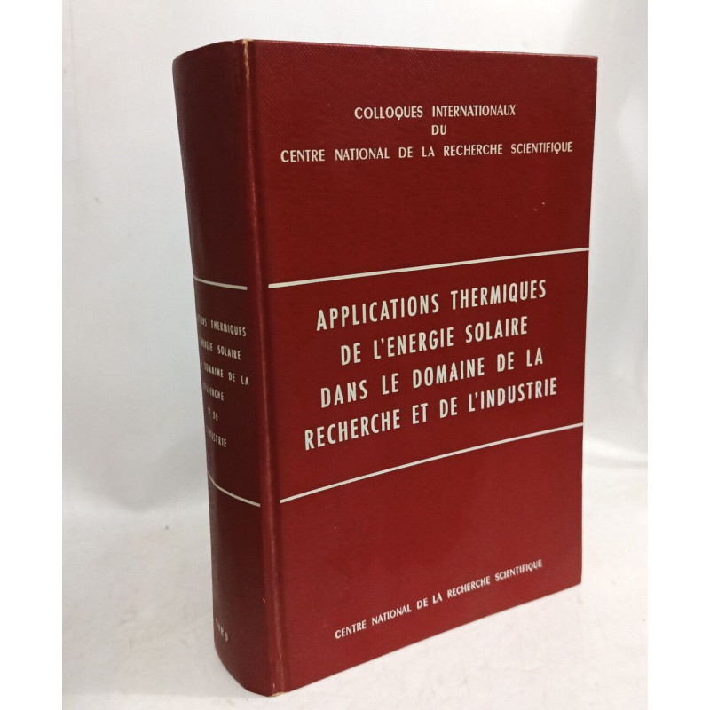 Applications thermiques de l'énergie solaire dans le domaine de la...